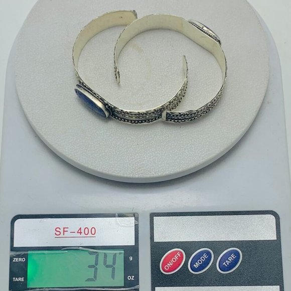 Single Handmade Turkmen Lapis Lazuli Bracelet: Tribal Kuchi Jewelry - Picture 4 of 6